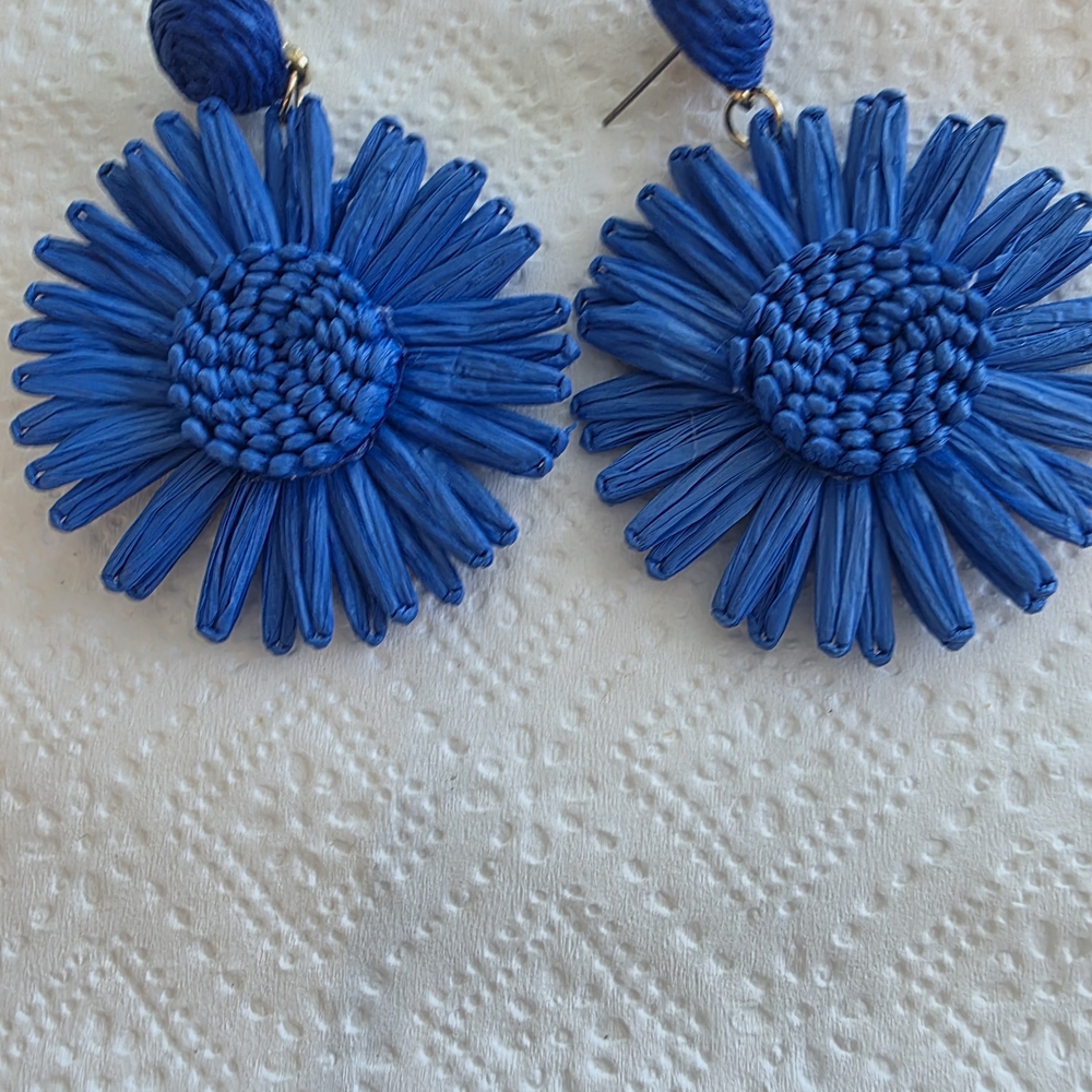 Blue Floral Earrings